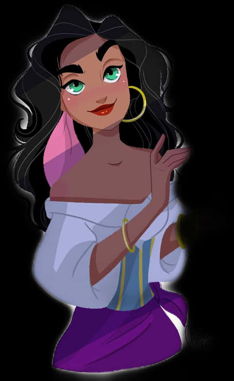 Enchanting Princess Esmeralda Illustration