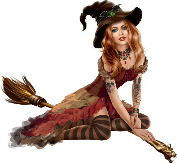 Enchanting Witchwith Broom