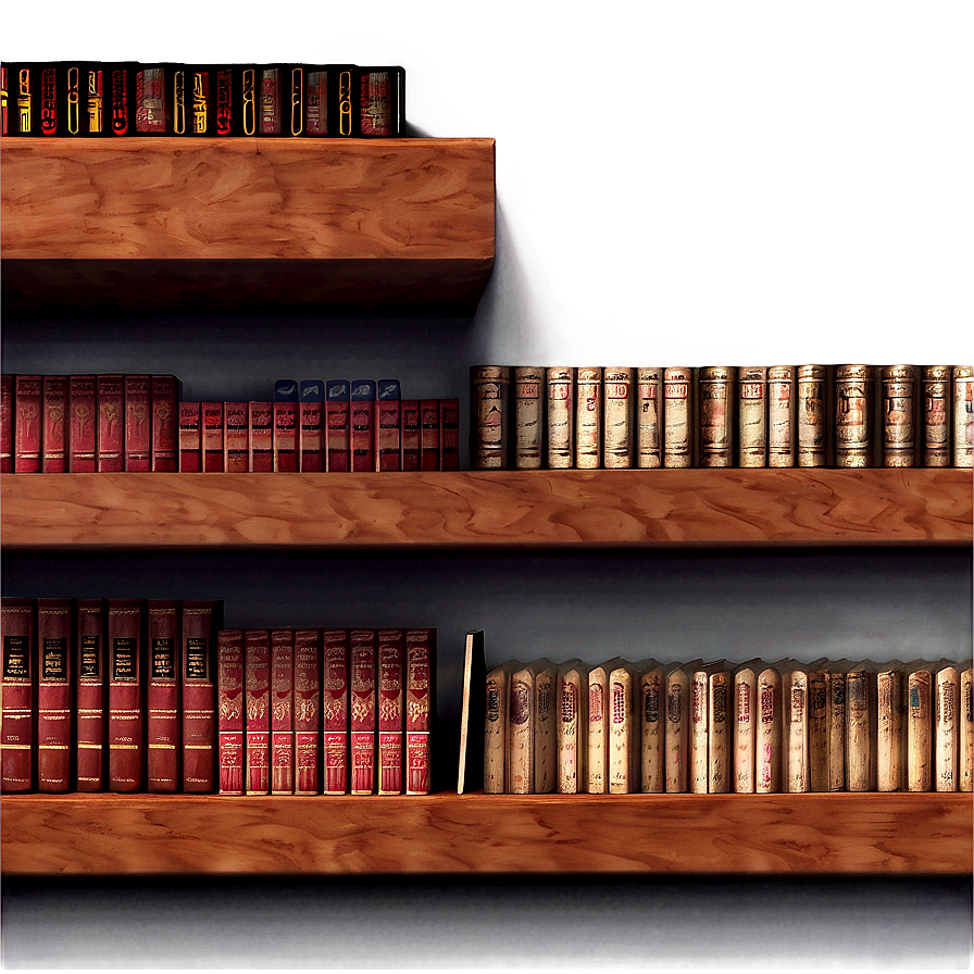 Encyclopedias On Shelf Png Mco25