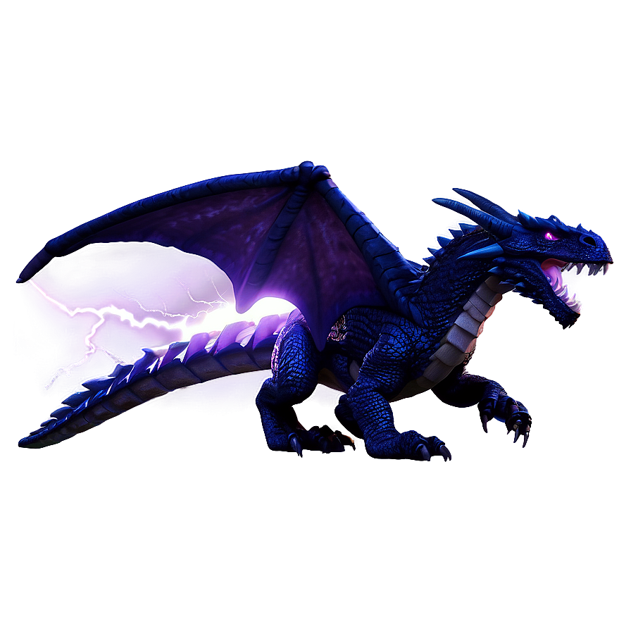 Ender Dragon With Lightning Background Png 19