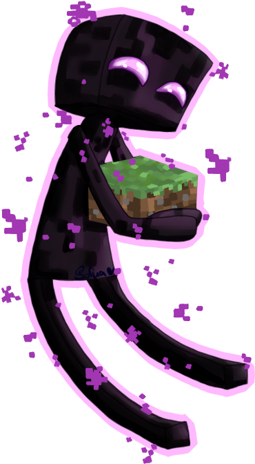 Enderman Holding Block