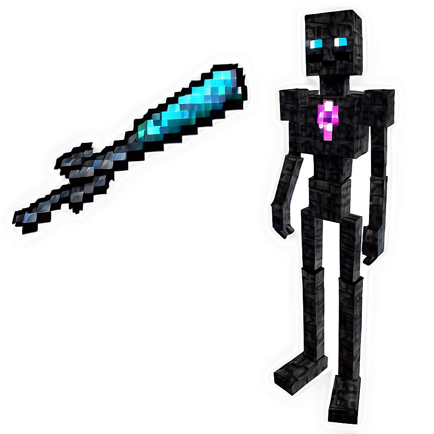 Enderman With Diamond Armor Png 05242024