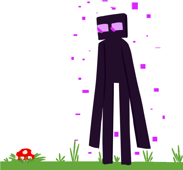 Endermanin Pixel Art Scene