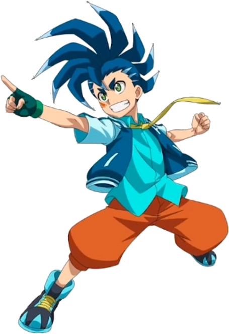 Energetic Beyblade Character Pose