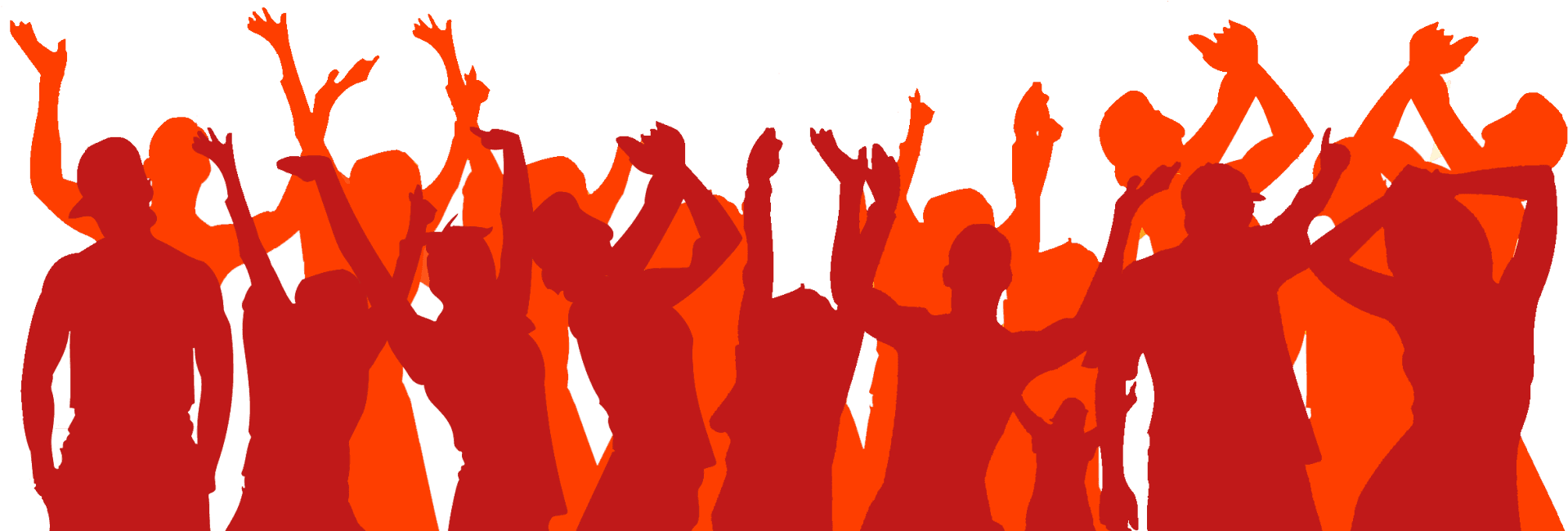 Energetic Crowd Silhouette