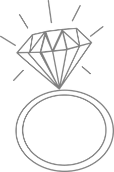 Engagement Ring Outline Graphic