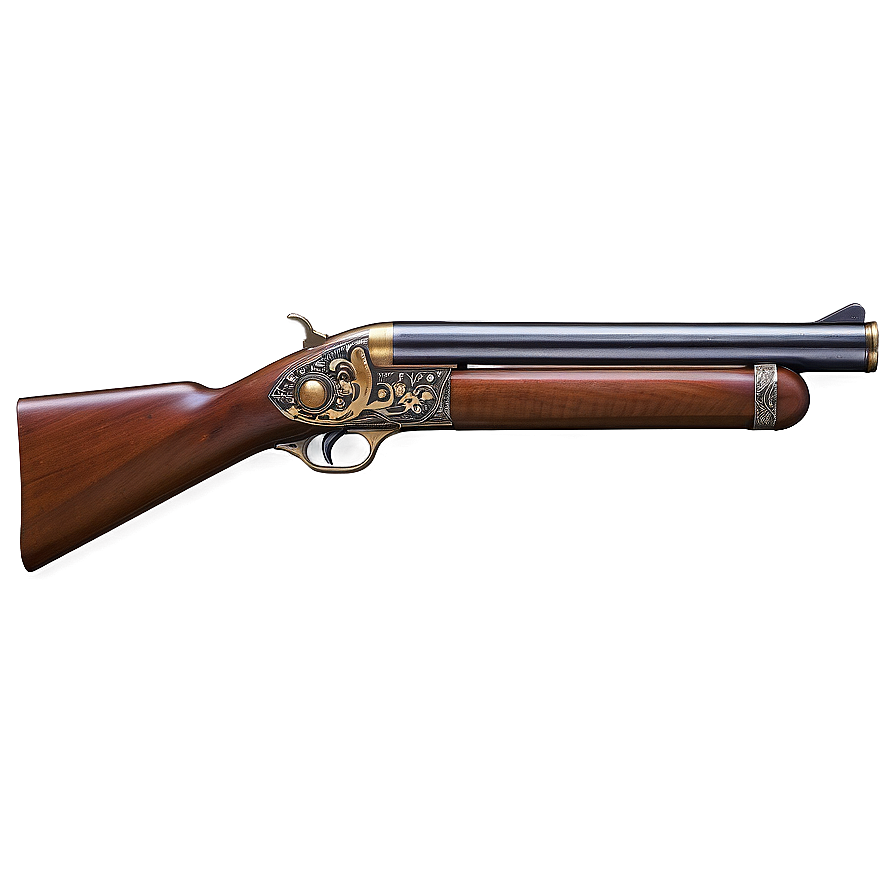 Engraved Antique Shotgun Png Ony