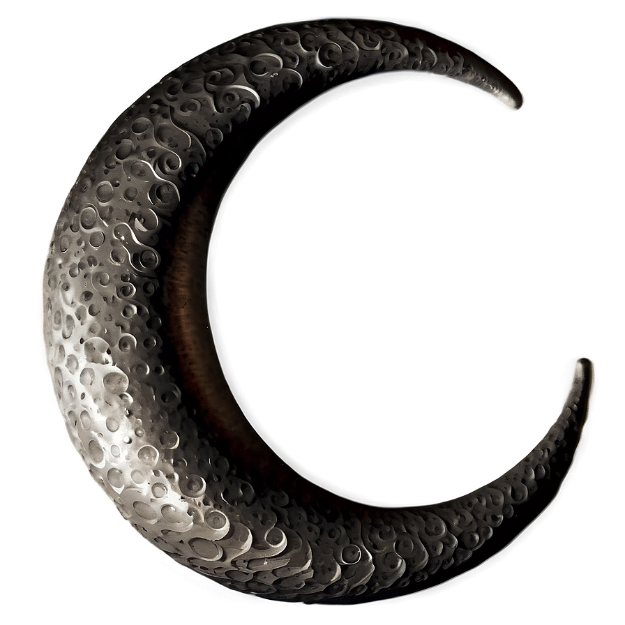 Engraved Crescent Moon Png Bdv4