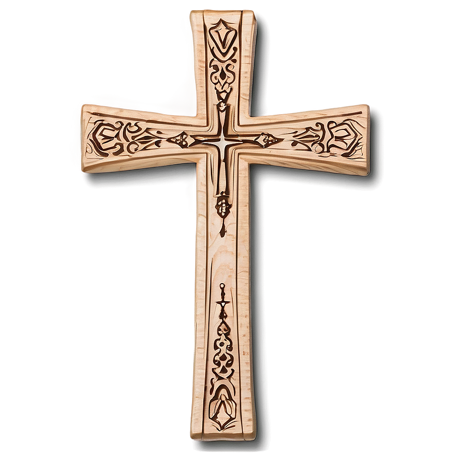 Engraved Cross Style Png 04302024