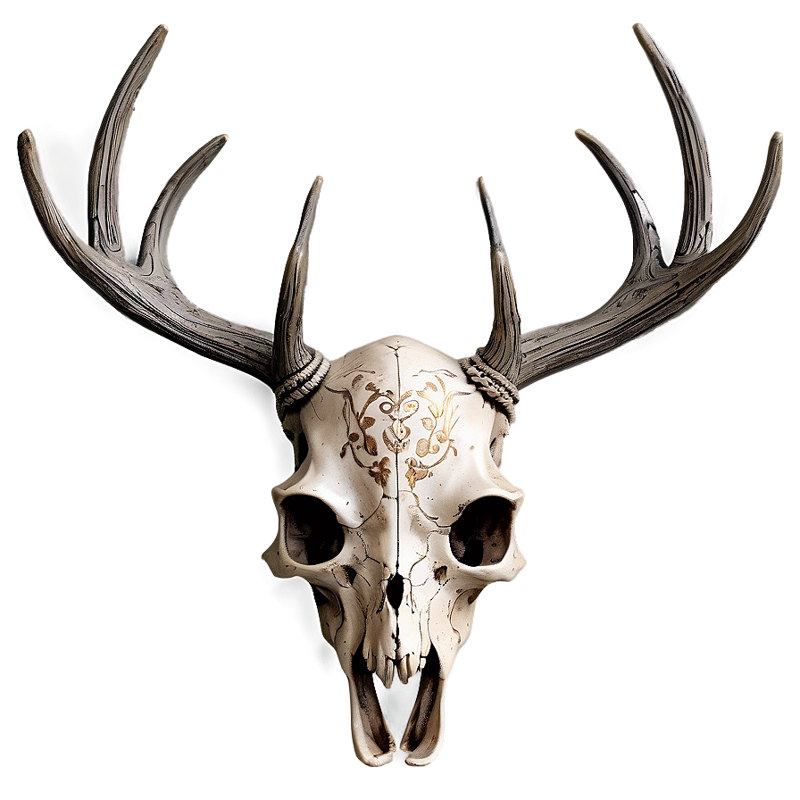 Engraved Deer Skull Detail Png Uxl