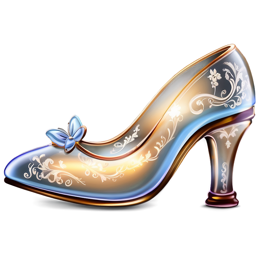 Engraved Glass Slipper Artistry Png Iqt29