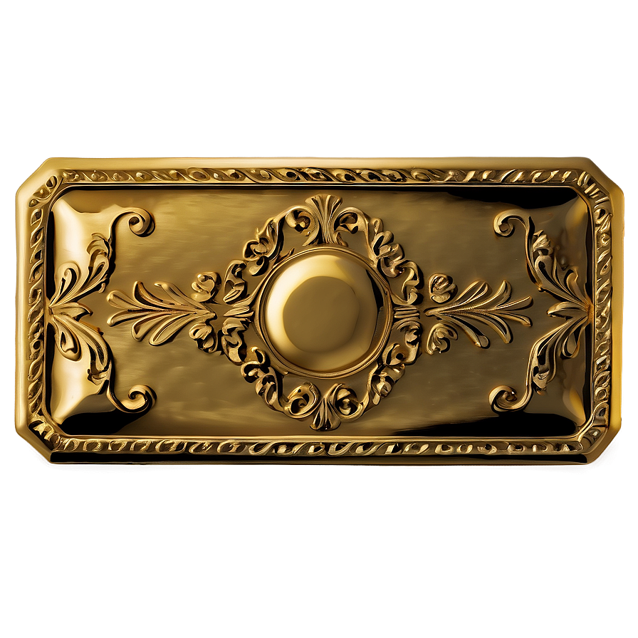 Engraved Gold Rectangle Png 06272024