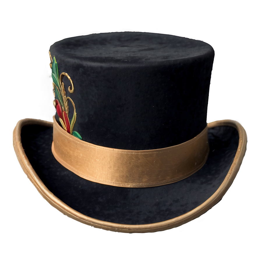 Engraved Vintage Top Hat Png 05042024