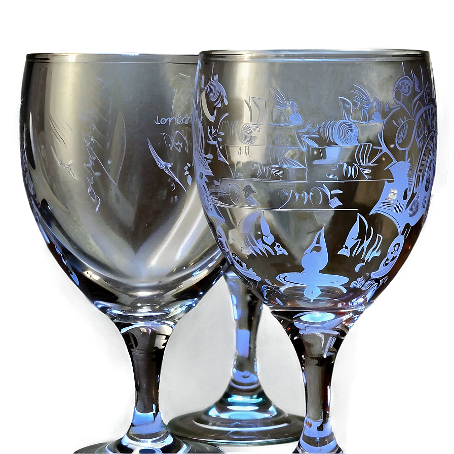 Engraved Wine Glasses Gift Png 10