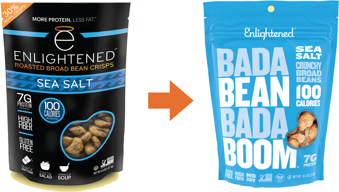 Enlightened Bean Crisps Rebranding