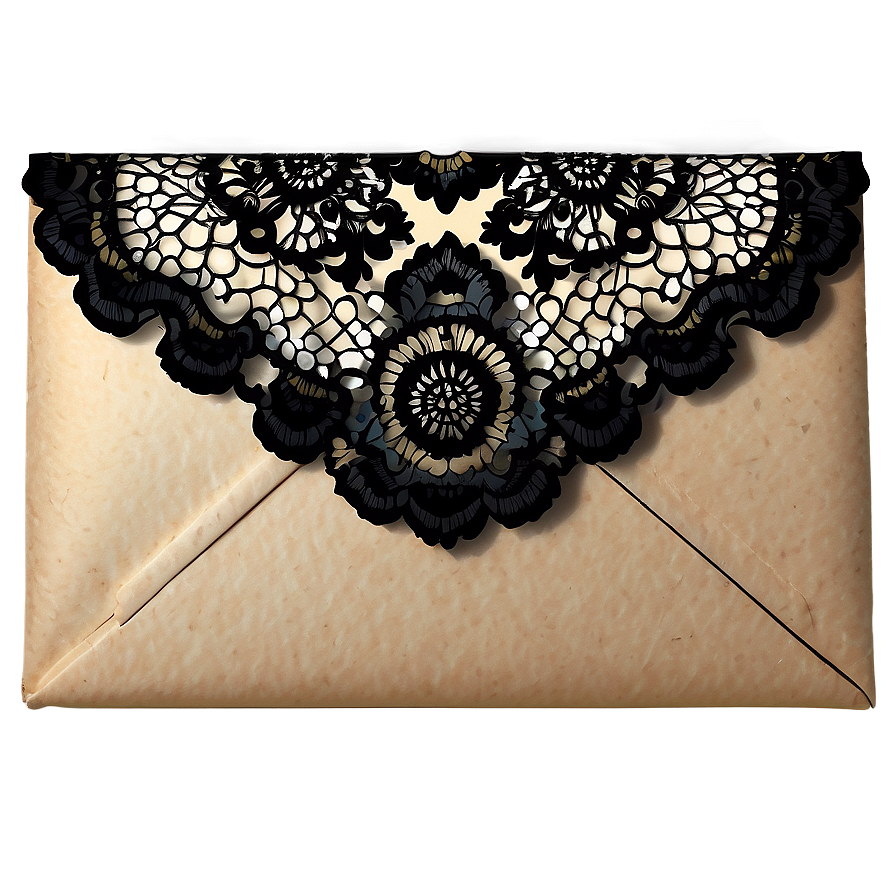 Envelope With Lace Png Epg87