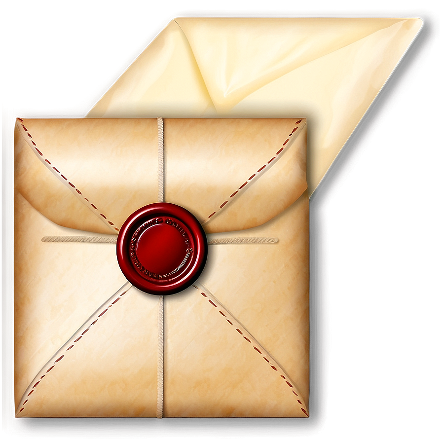 Envelope With Wax Seal Png Vax