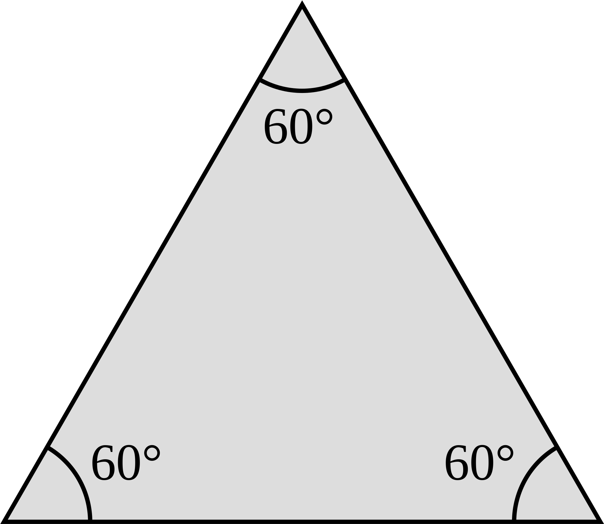 Equilateral Triangle60 Degrees Angles