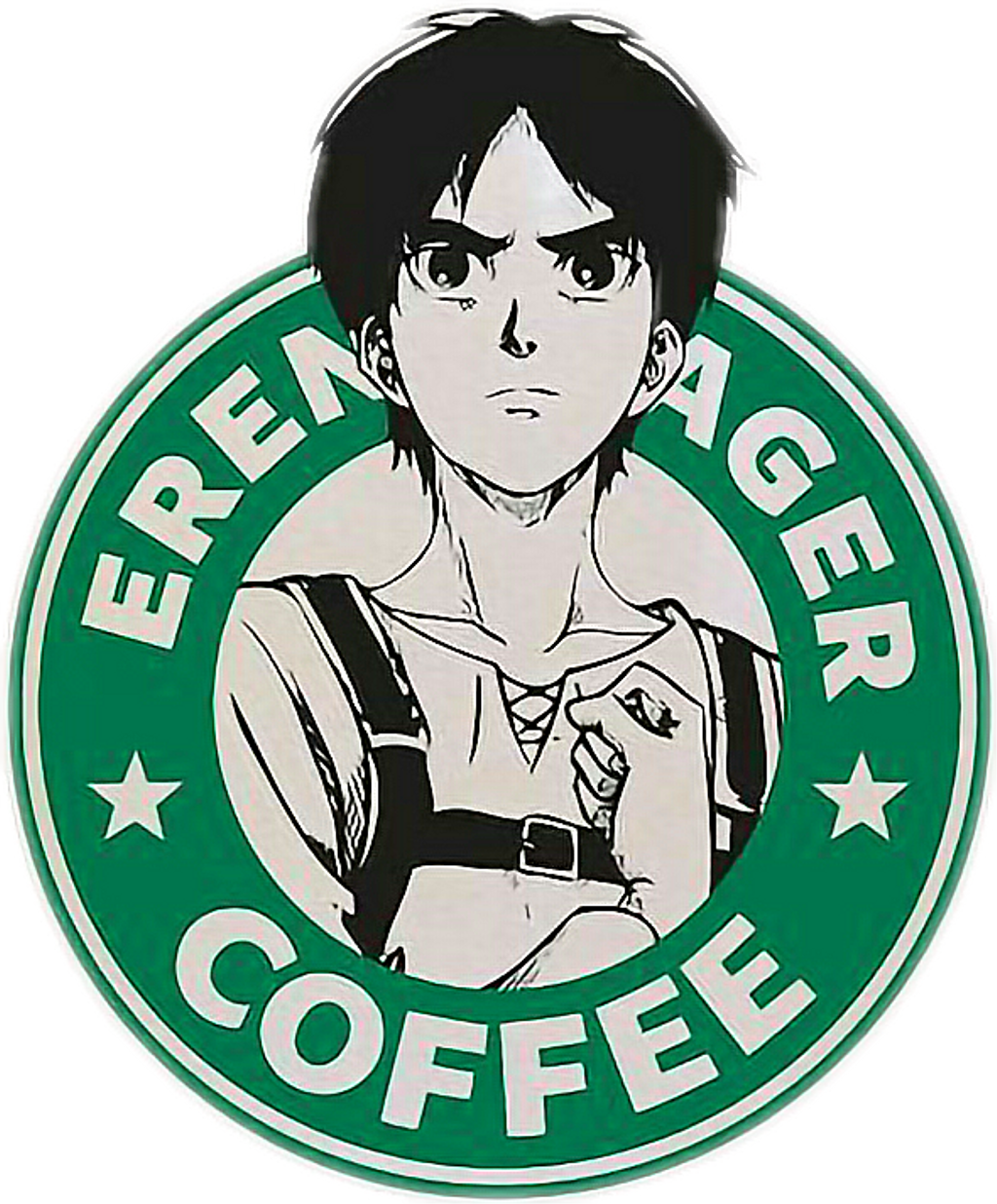 Eren Yeager Coffee Logo Parody