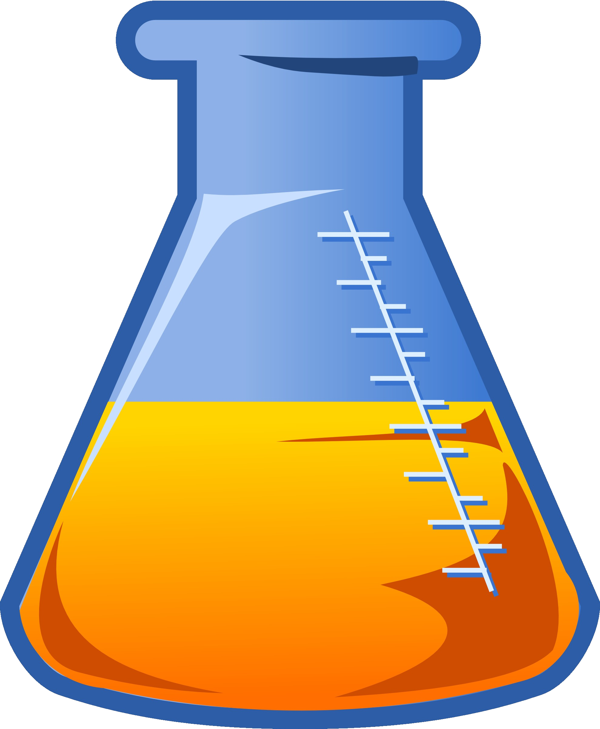 Erlenmeyer Flask Filledwith Chemical