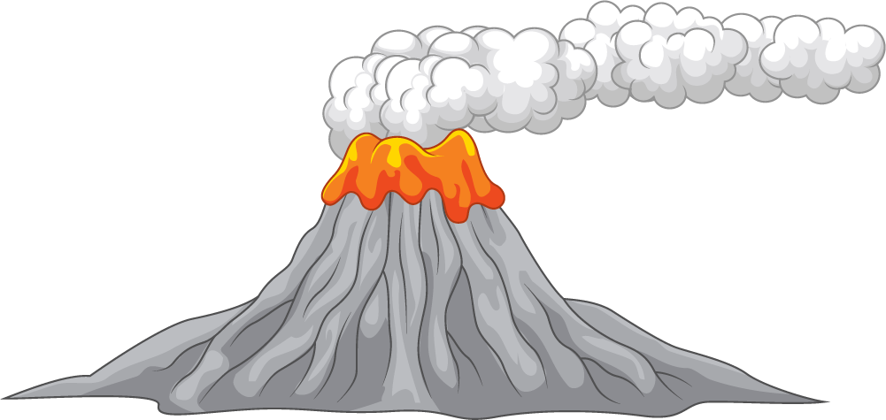 Erupting Volcano Illustration