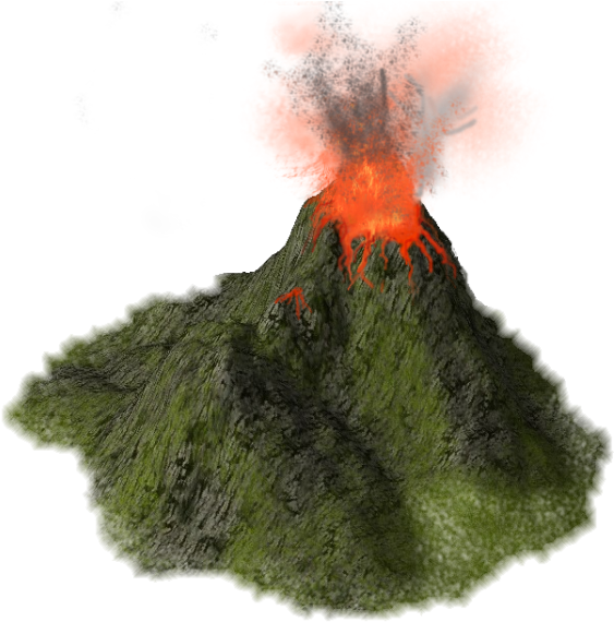 Erupting Volcano3 D Render