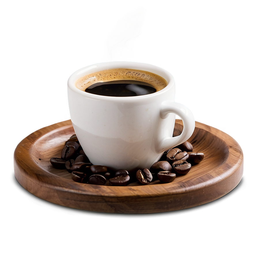 Espresso On Wooden Table Png 23