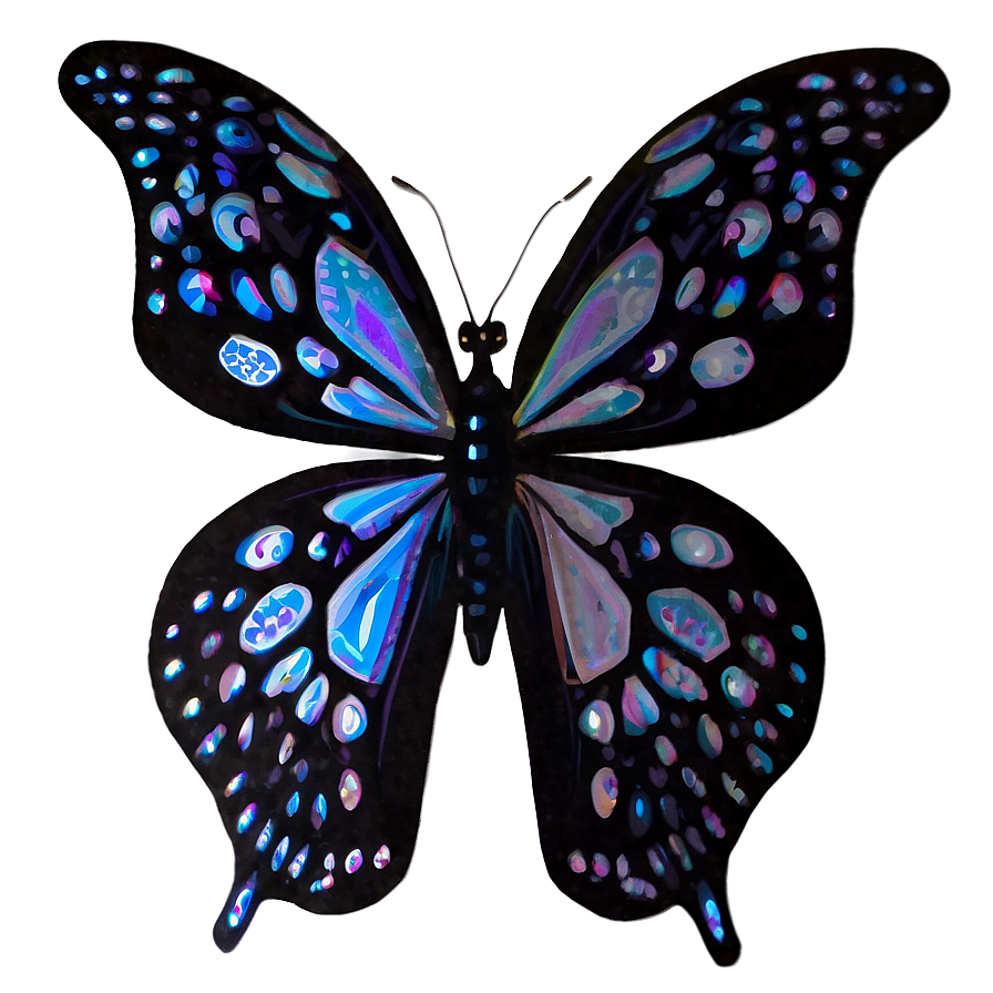 Ethereal Black Butterfly Png 06252024