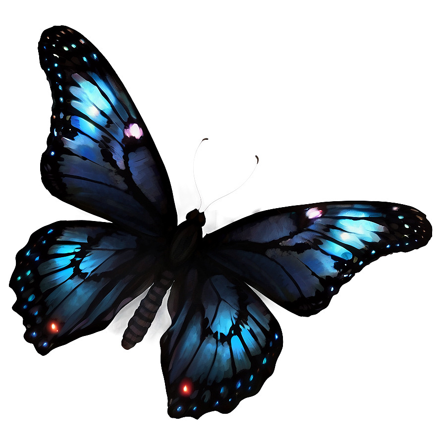 Ethereal Black Butterfly Png 35