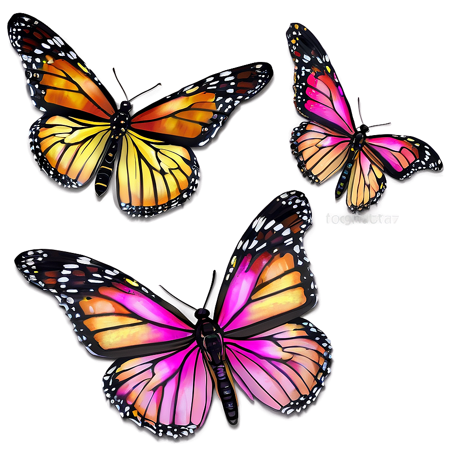 Ethereal Monarch Butterflies Png Lag85