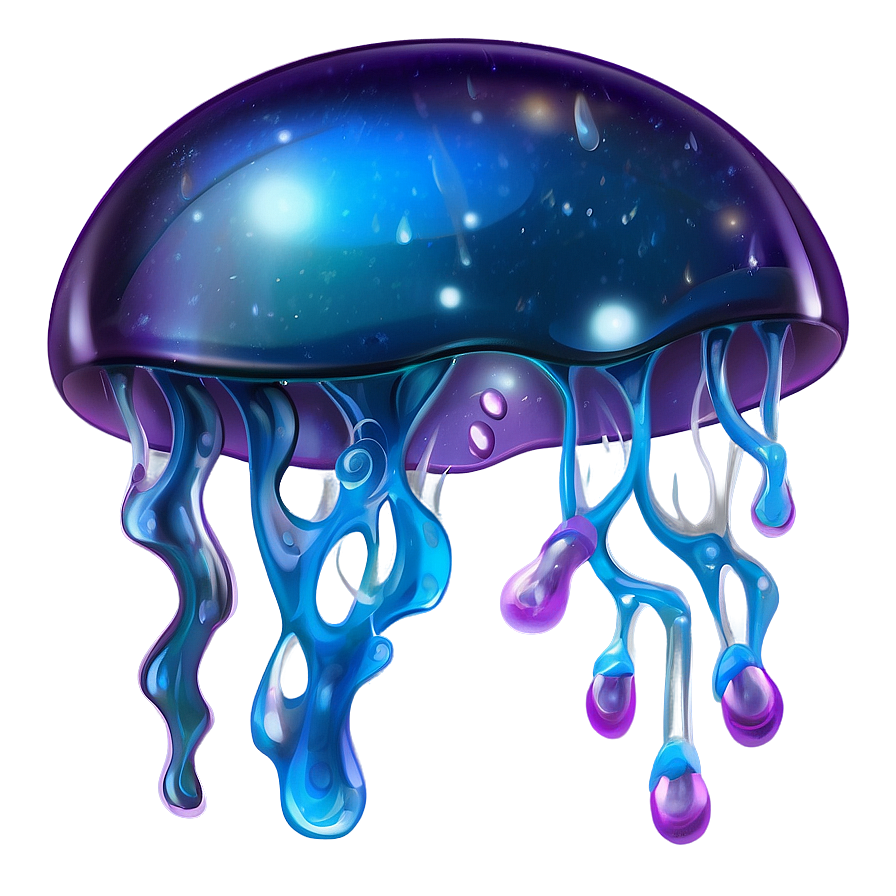 Ethereal Moon Jelly Artwork Png Qed