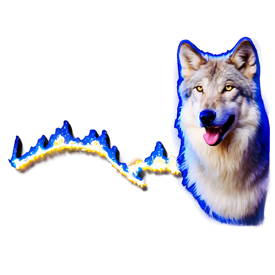 Ethereal Wolf In Starlight Png 05032024