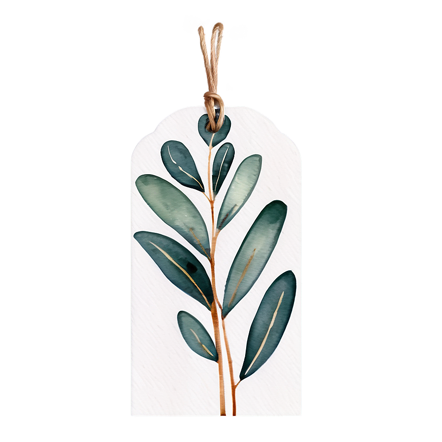 Eucalyptus Watercolor Favor Tag Png 06272024