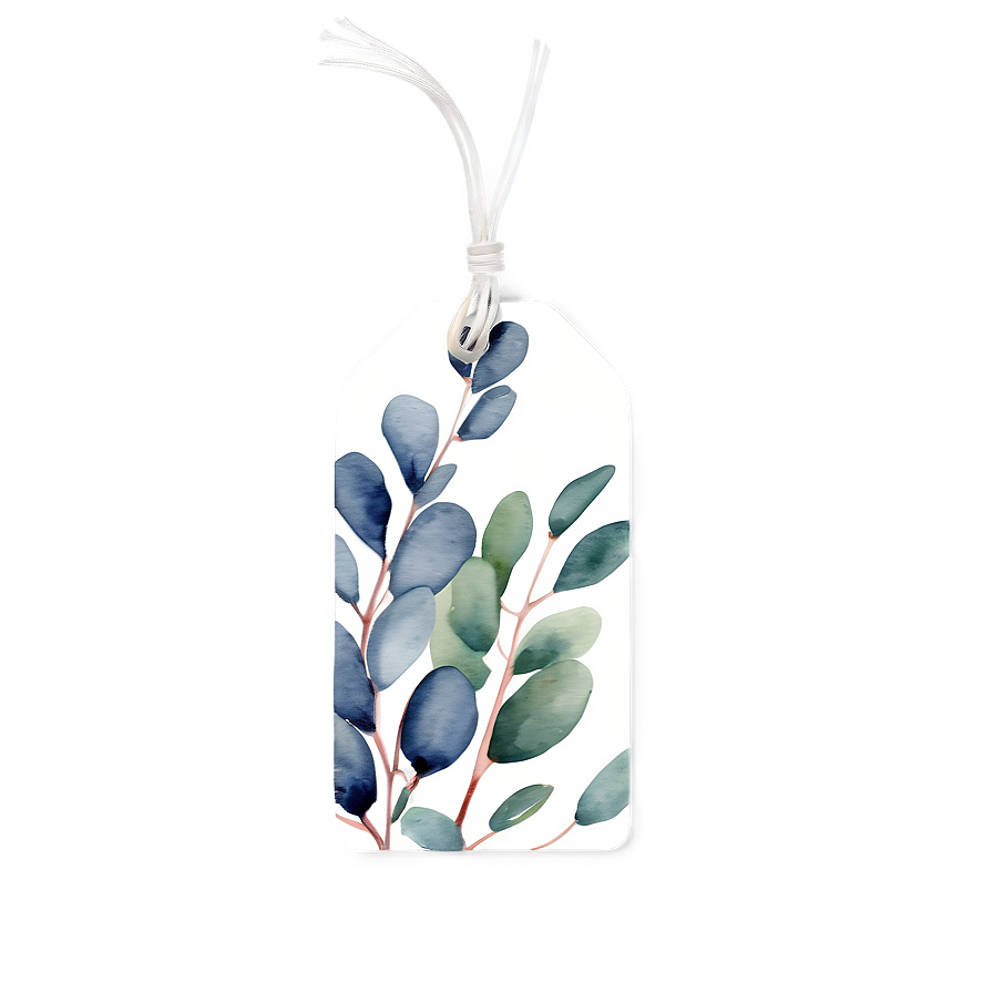 Eucalyptus Watercolor Favor Tag Png Fsk