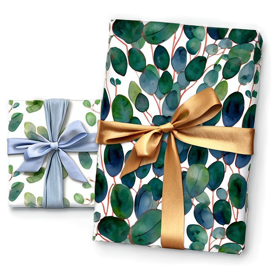 Eucalyptus Watercolor Gift Wrap Png Jix38