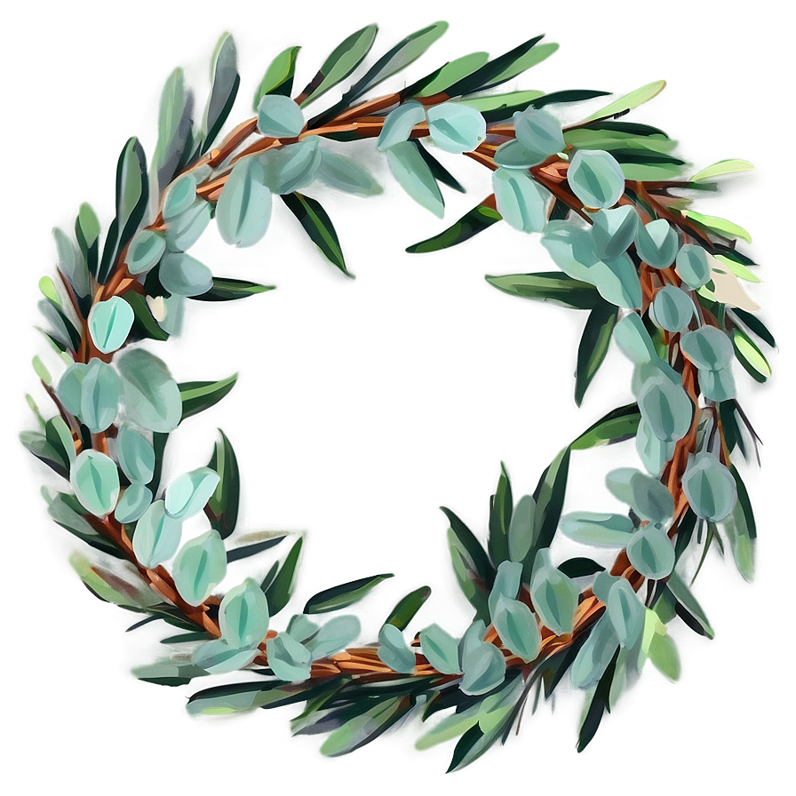 Eucalyptus Wreath Clipart Png Qgc12