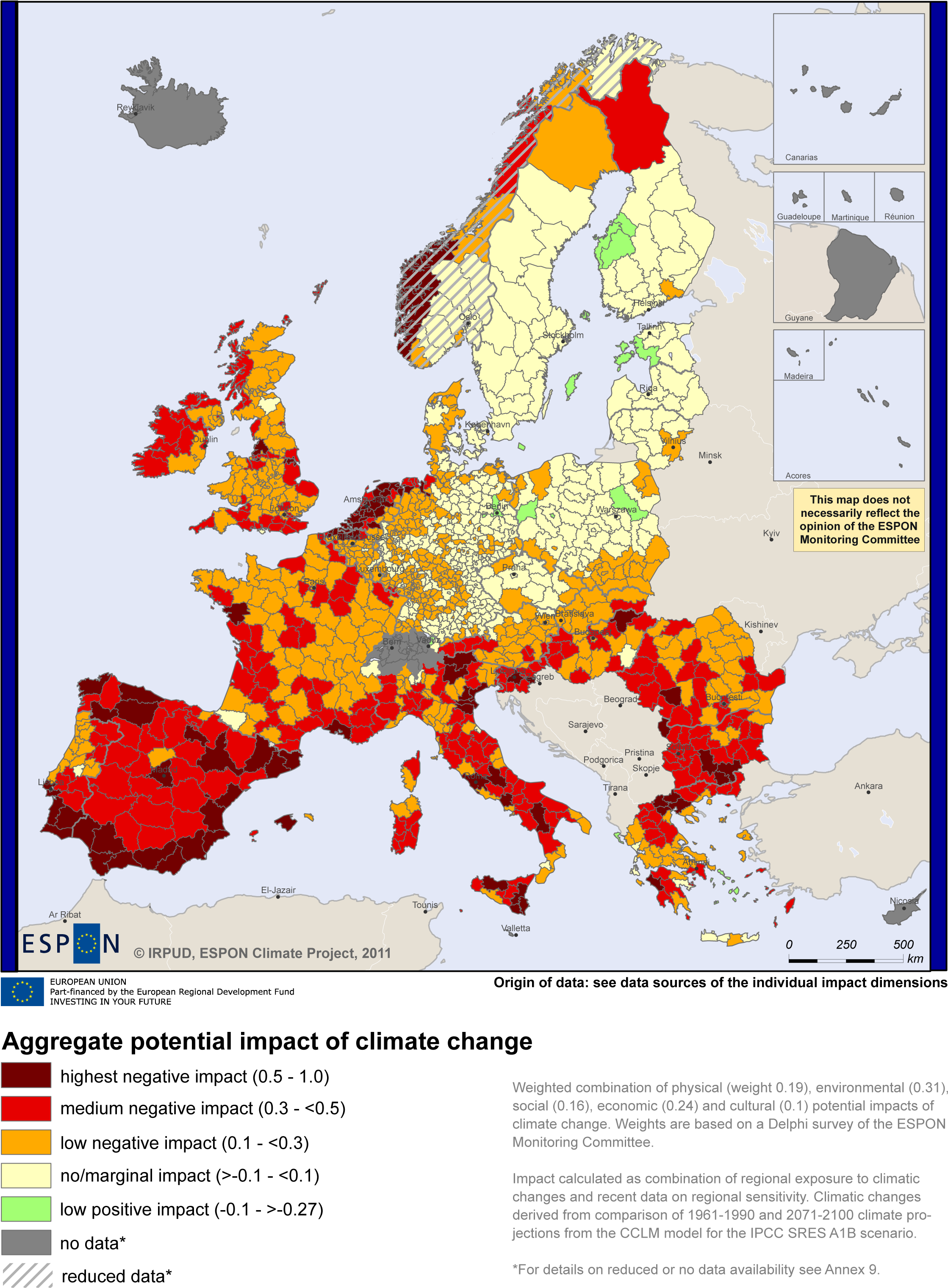 Europe Climate Change Impact Map2011