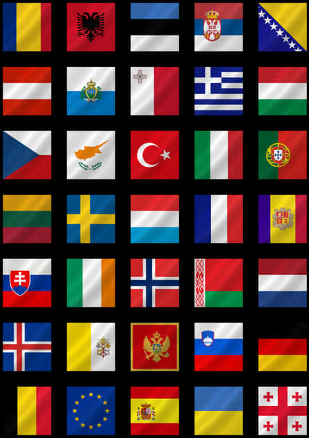 European Flags Collage