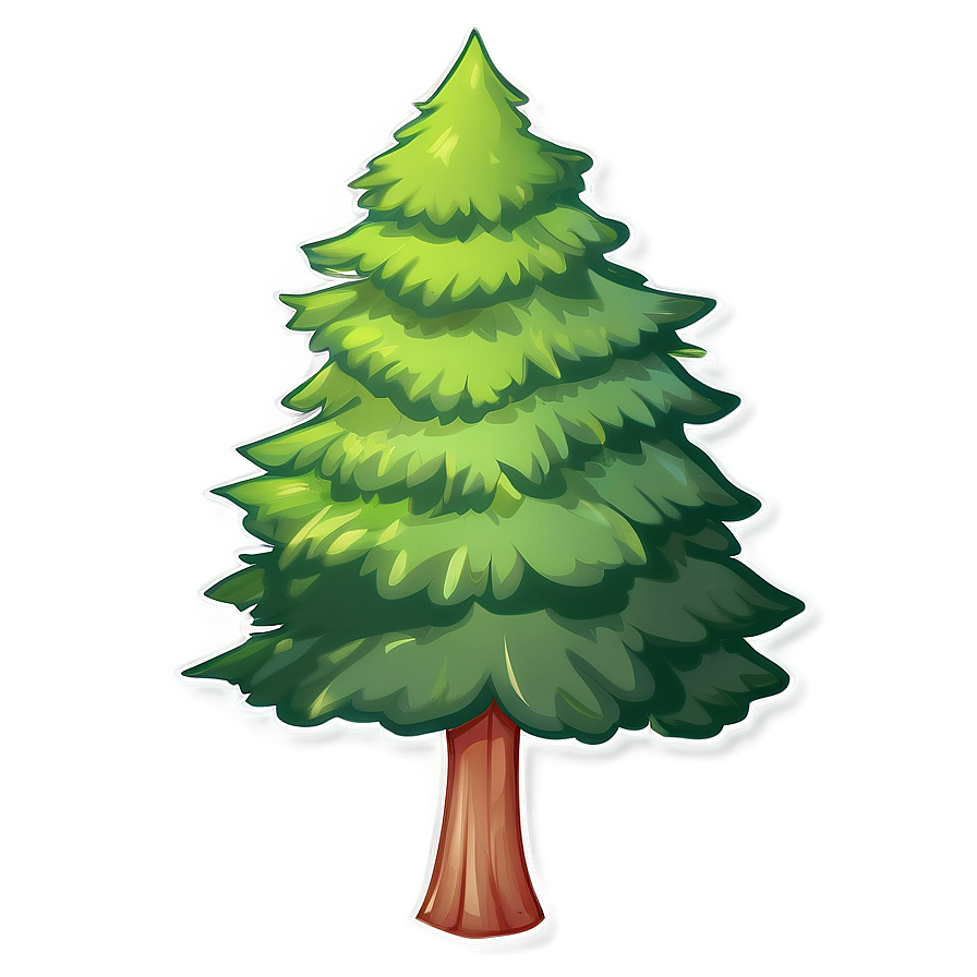 Evergreen Tree Illustration Png Svj