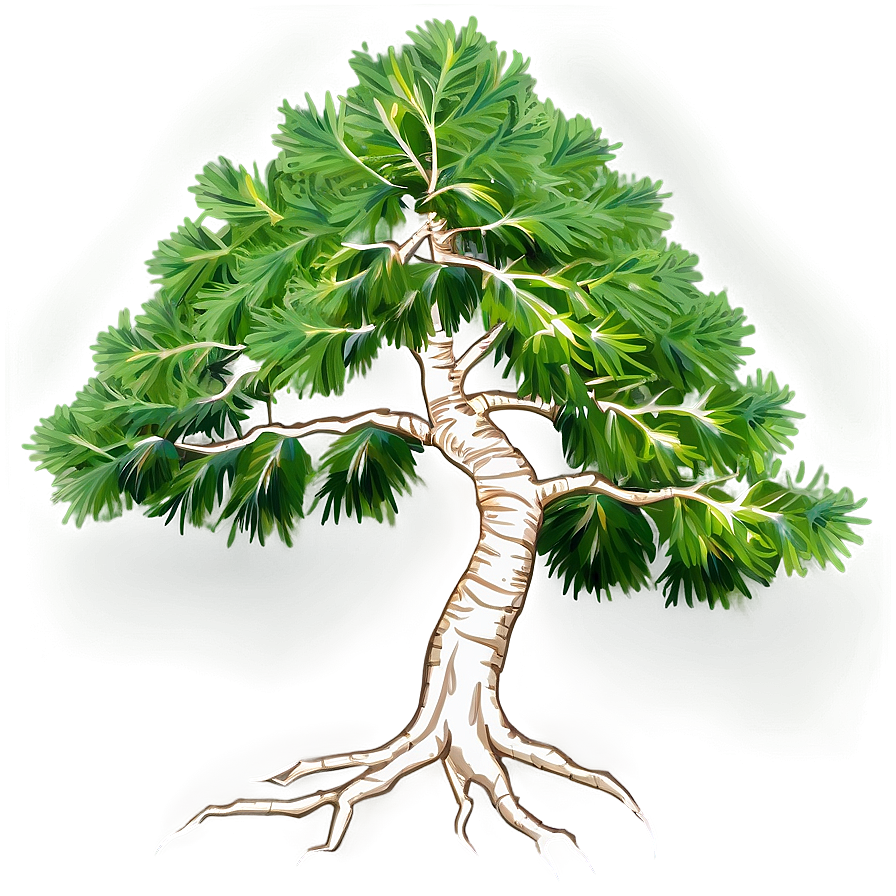 Evergreen Tree With Roots Png 06212024