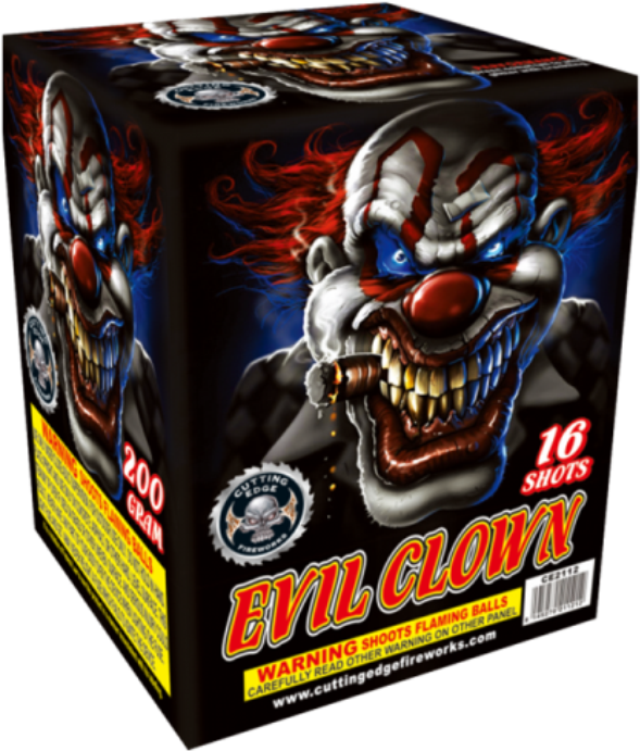 Evil Clown Fireworks Packaging