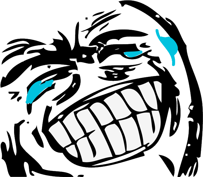 Exaggerated Laugh Cartoon Face