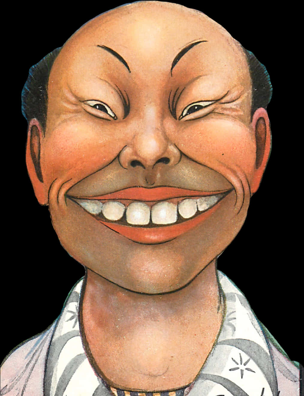 Exaggerated Smiling Caricature