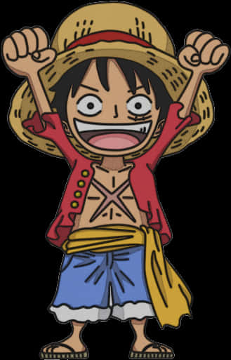 Excited Anime Character Luffy