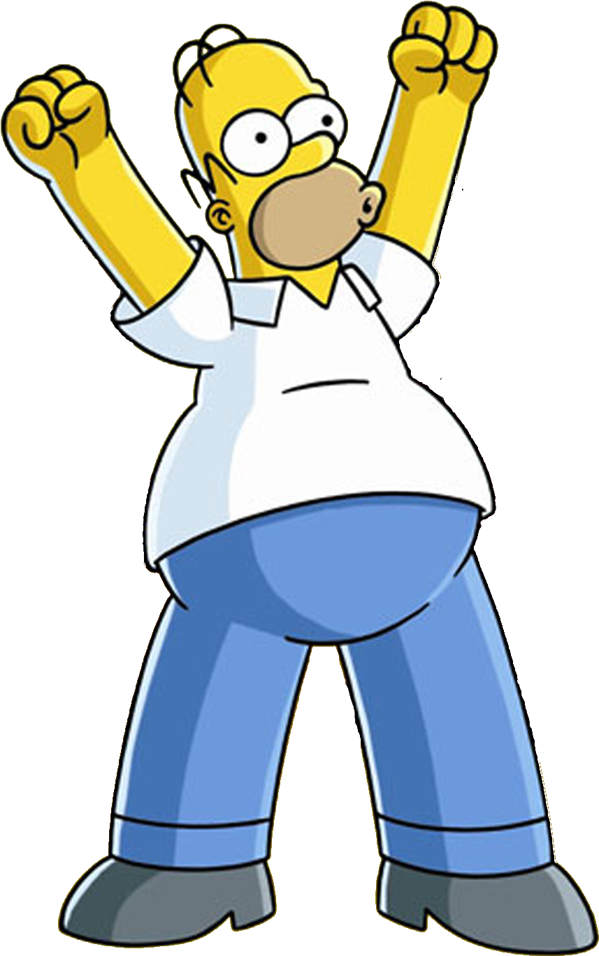 Excited Homer Simpson