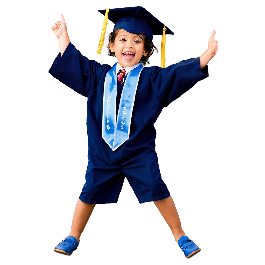 Excited Kindergarten Graduates Jumping Png 94