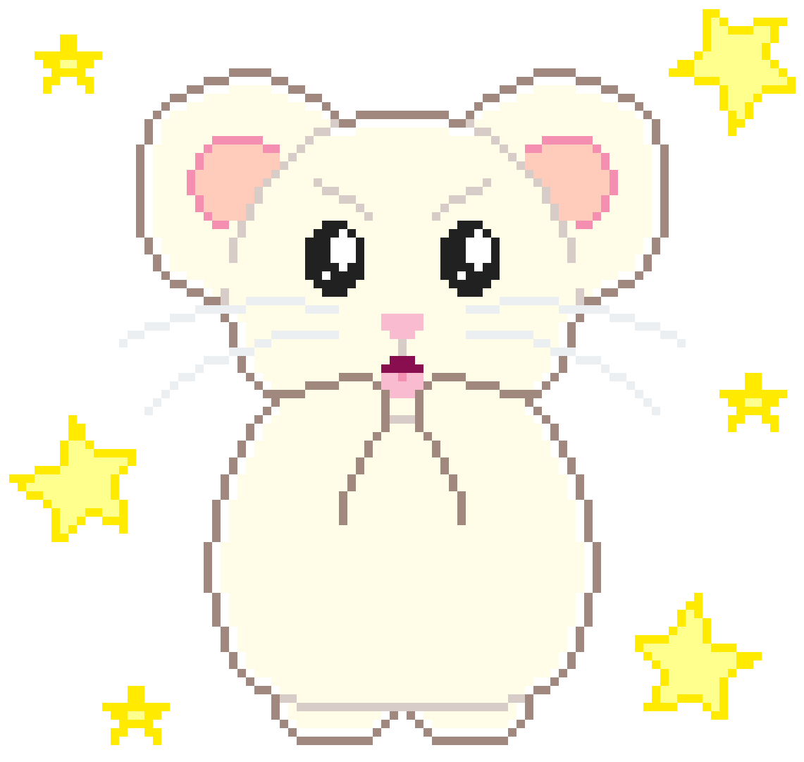 Excited Pixel Mouse Surroundedby Stars