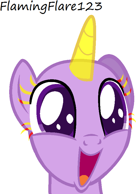 Excited Purple Unicorn Cartoon