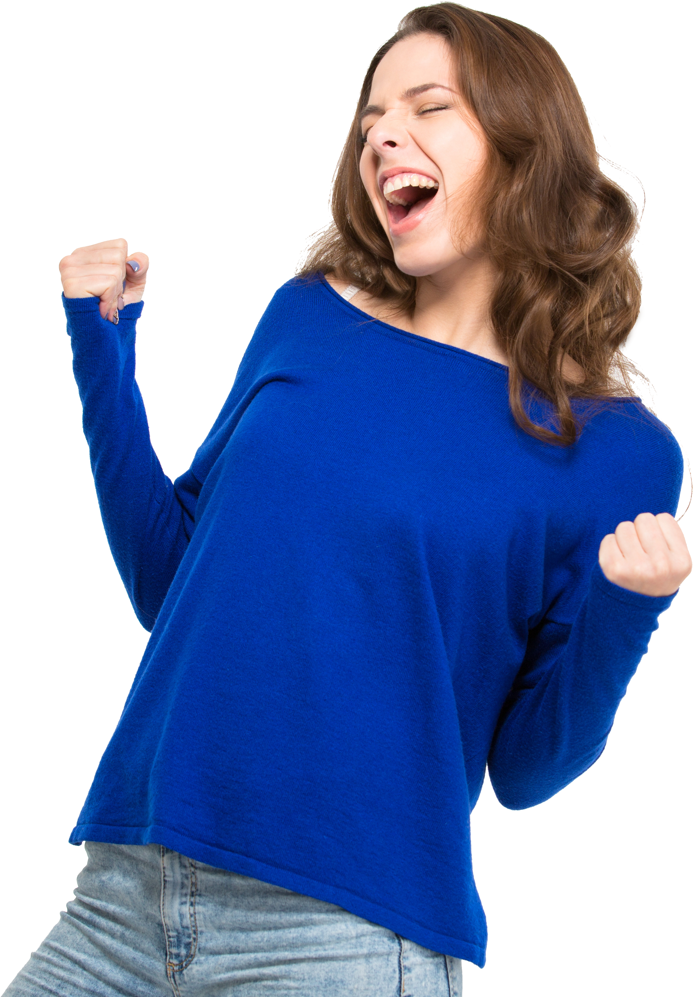 Excited Woman Celebrating Success