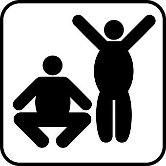 Exercise Icons Squatand Jump